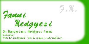 fanni medgyesi business card